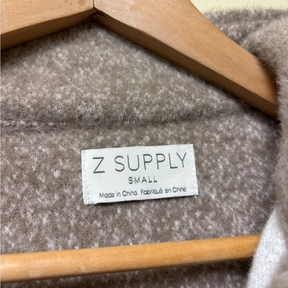 Z Supply Heather Latte Oversized Tucker Jacket - Small - Picture 12 of 16